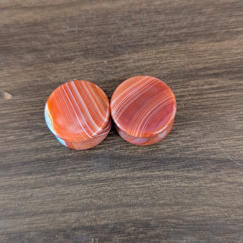Red Agate 19mm Plugs